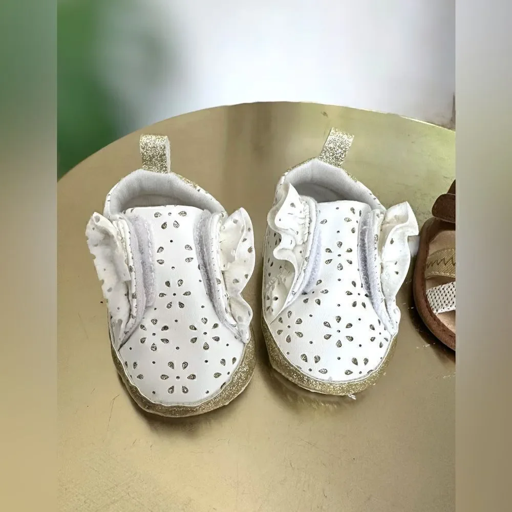 Set of 2 Infant Baby Crib Shoes